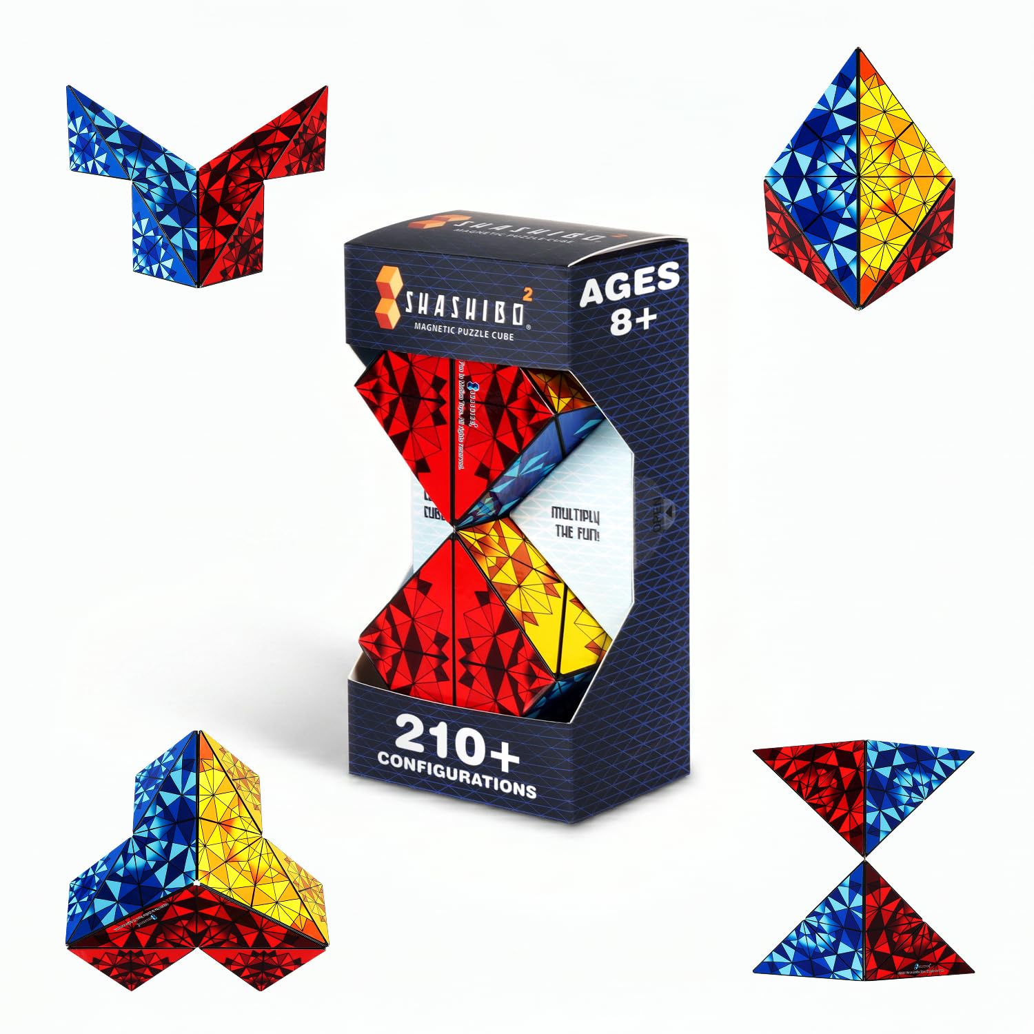 Shashibo ICOSA XL Magnetic Puzzle Toy, Stress Relief Fidget Toy | 200+ Possible Shapes, Sensory Fidget Toy For Adults & Kids, Fun Shape Shifting Puzzle Toy For All Ages Primary ICOSA