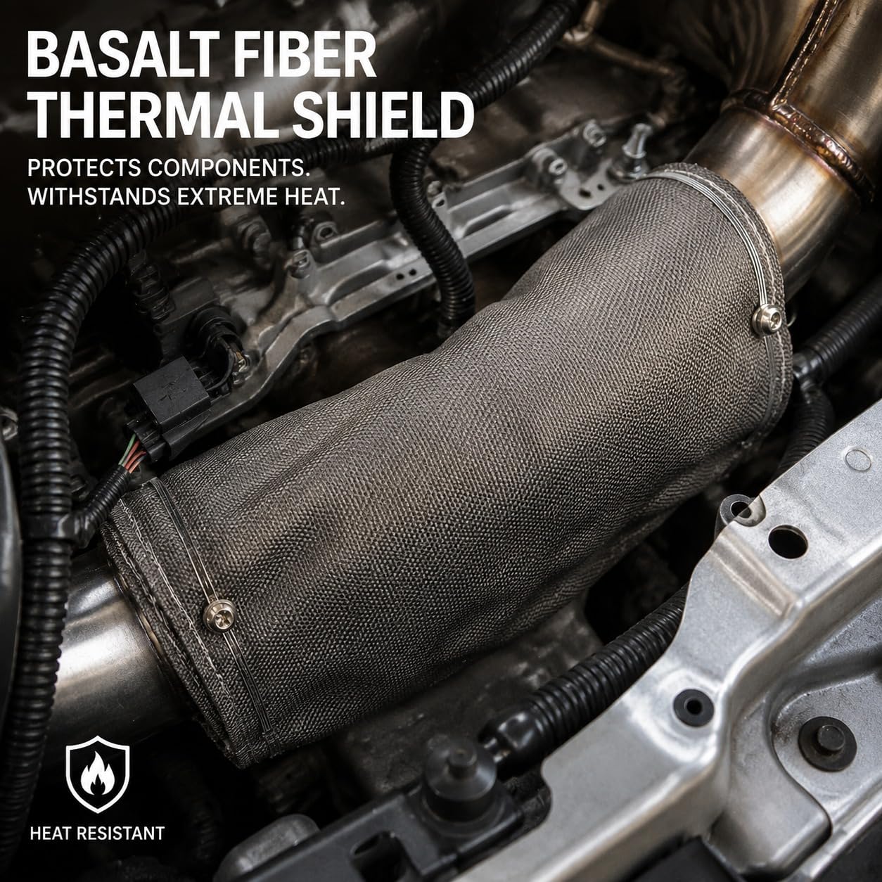 Tejido de Fibra de Basalto Alta Temperatura 700°C – Tela Ignífuga Resistente al Fuego para Aislamiento Térmico, Coche, Aeroespacial, Refuerzo de Compuestos(Size:1x5m,Color:330g/㎡)