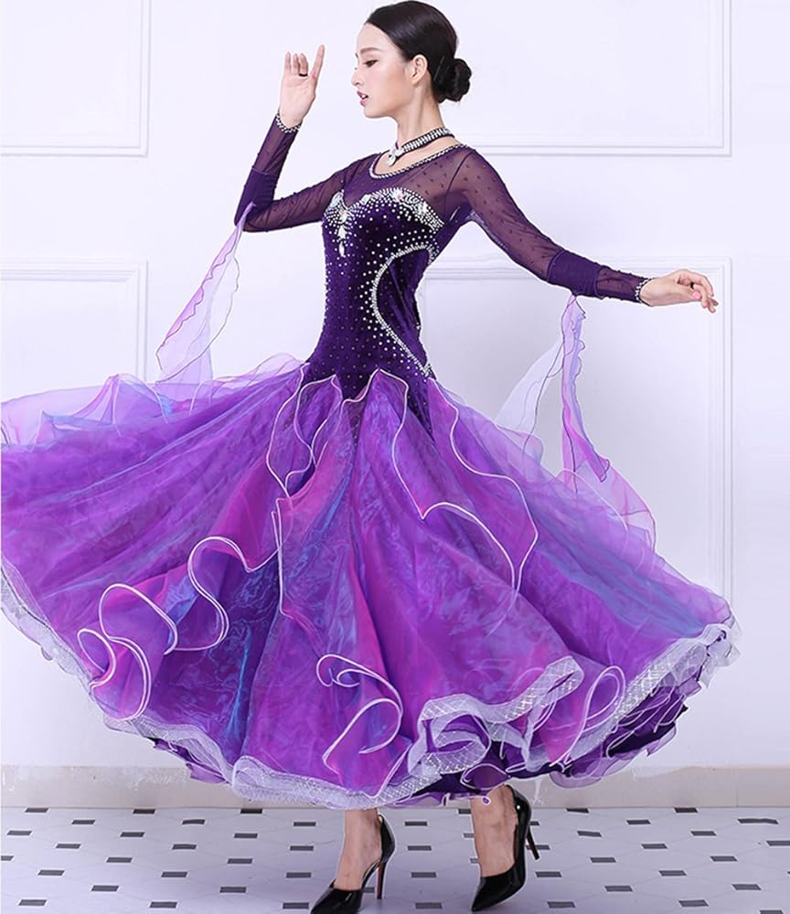 Amazon.co.jp: [LNIGHT] 豪華な社交ダンス衣装 モダンダンス