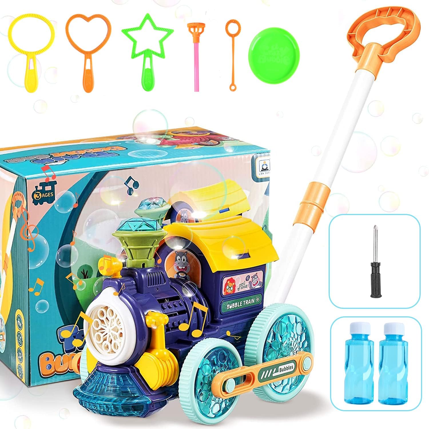 Bubble Lawn Mower for Kids Automatic Bubble Mower with