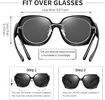 URUMQI Lunettes de soleil polarisés pour hommes, lunettes de soleil à la mode avec UV400 Protection