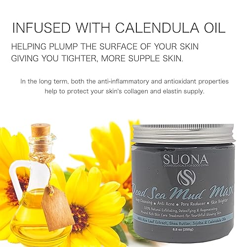 Miniatura 5 de Máscara de barro del Mar Muerto - Cuidado natural de la piel para mujeres y hombres, cara y cuerpo - La mejor arcilla de limpieza facial para puntos