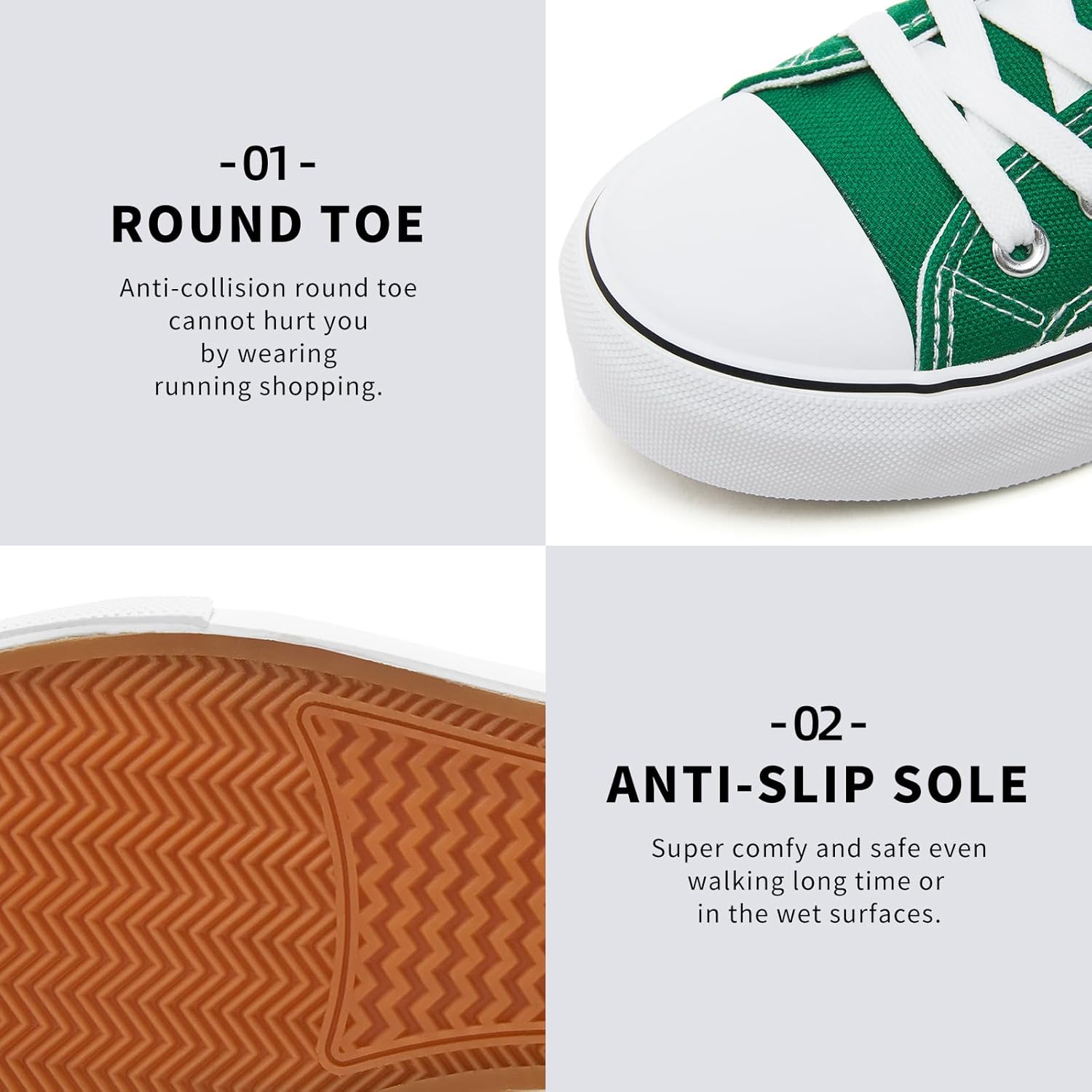 FRACORA Womens White Black Canvas Sneakers Low Top Canvas Shoes for Women Tennis Shoes - Image 4