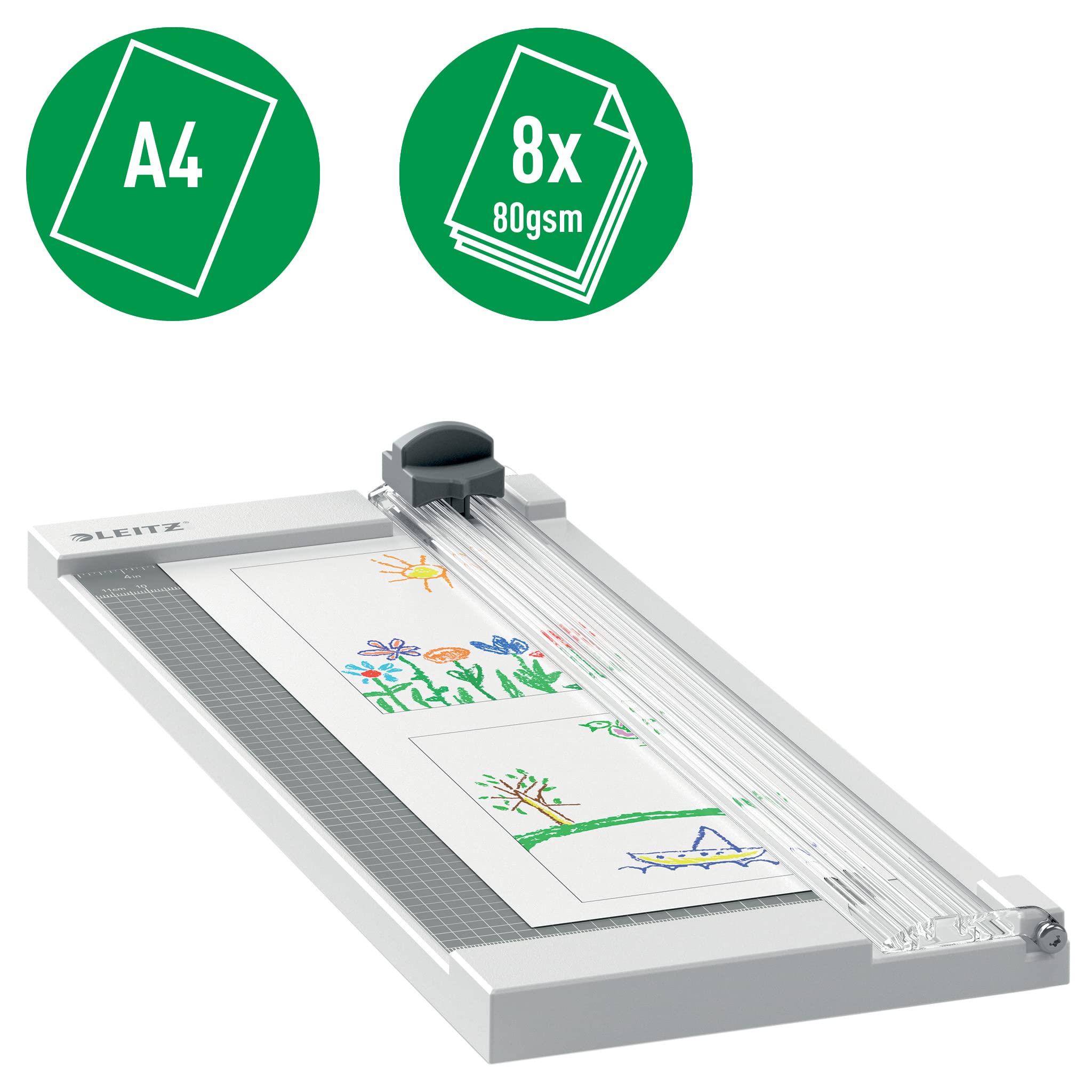Leitz Precision Home A4 Cizalla De Papel - Recorta Hasta 8 Hojas Formato A4 Cuchilla Fija 4002432129744