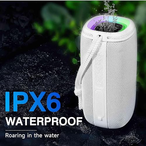 Miniatura 7 de UrbanX Scorpio Series - Altavoz Bluetooth IPX6, resistente al agua, sonido envolvente HD con graves intensos, emparejamiento inalámbrico verdadero,