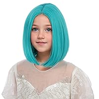 Vista 14 de Peluca trenzada negra con flequillo para niños, peluca larga y recta con 2 coletas, pelucas sintéticas para niñas, pelucas sintéticas con gorra