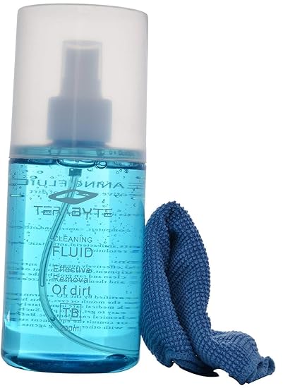 WOLFANO TB Laptop Screen Cleaner, Camera Lens, Glass Mobile Phone LCD and LED Screen Cleaner with Cloth (Inside Bottle Cap only, 200 ml)