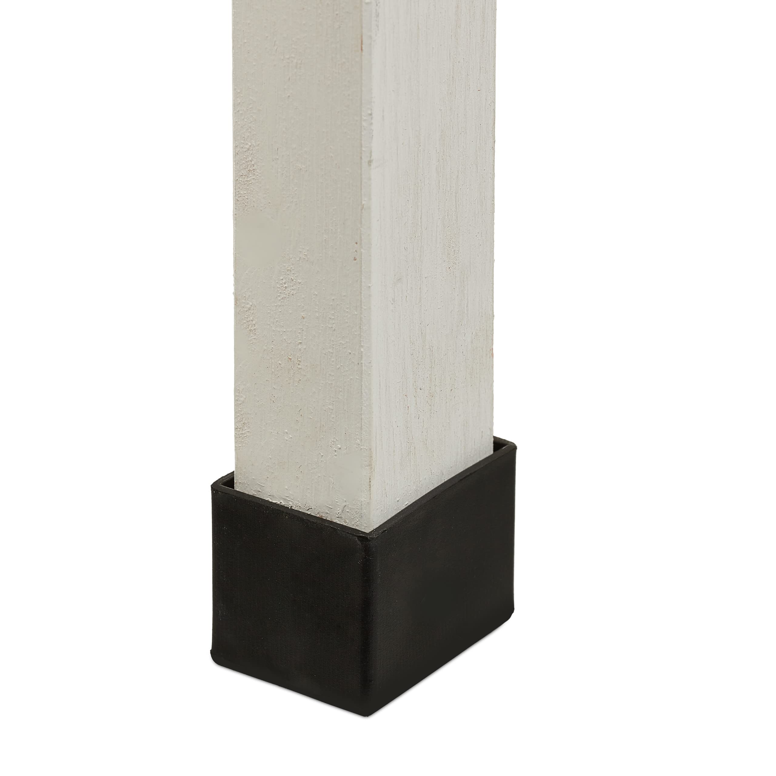 Relaxdays Fioriera Rialzata in Legno di Abete, H x L x P: 80 x 74 x 38 cm, Aiuola Alta per Giardino, Balcone, Bianco