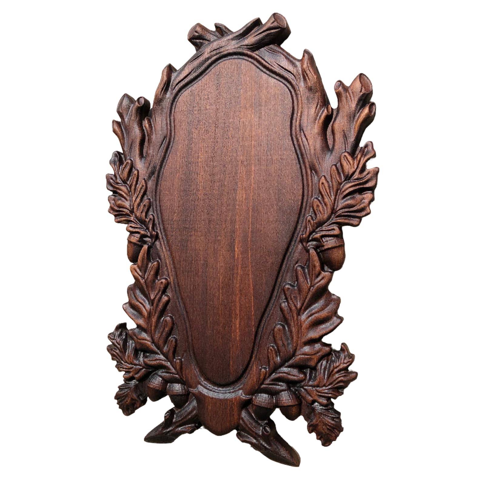 Trophy Shield - Tabla de madera de haya maciza para cazar trofeos de cornamenta como jabalí, ciervo, cabras (palisandro)