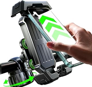 LISEN LISEN Bike Phone Holder Mount, [Military Grade Anti-Vibration ＆ Drop-Proof ＆ Anti-Navigation Shaking] Bicycle Phone Holder fit All Bike for All iPhone and Samsung and Android