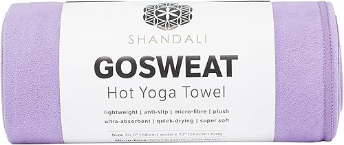 GoSweat - Toalla de yoga antideslizante de Shandali con microfibra de gamuza suave súper absorbente en muchos colores, para pilates de Bikram y