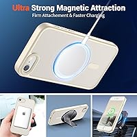 Vista 5 de SUPFINE Funda magnética para iPhone SE 2022 (3ª)/2020 (2ª), iPhone 8 (compatible con MagSafe) (protección contra caídas de grado militar), funda