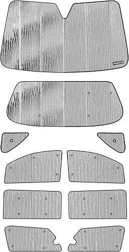 Parabrisas y parasol lateral para Toyota Sienna (2011-2020) | Armadura de espuma gruesa ajuste personalizado completo para vehículos (8 piezas)
