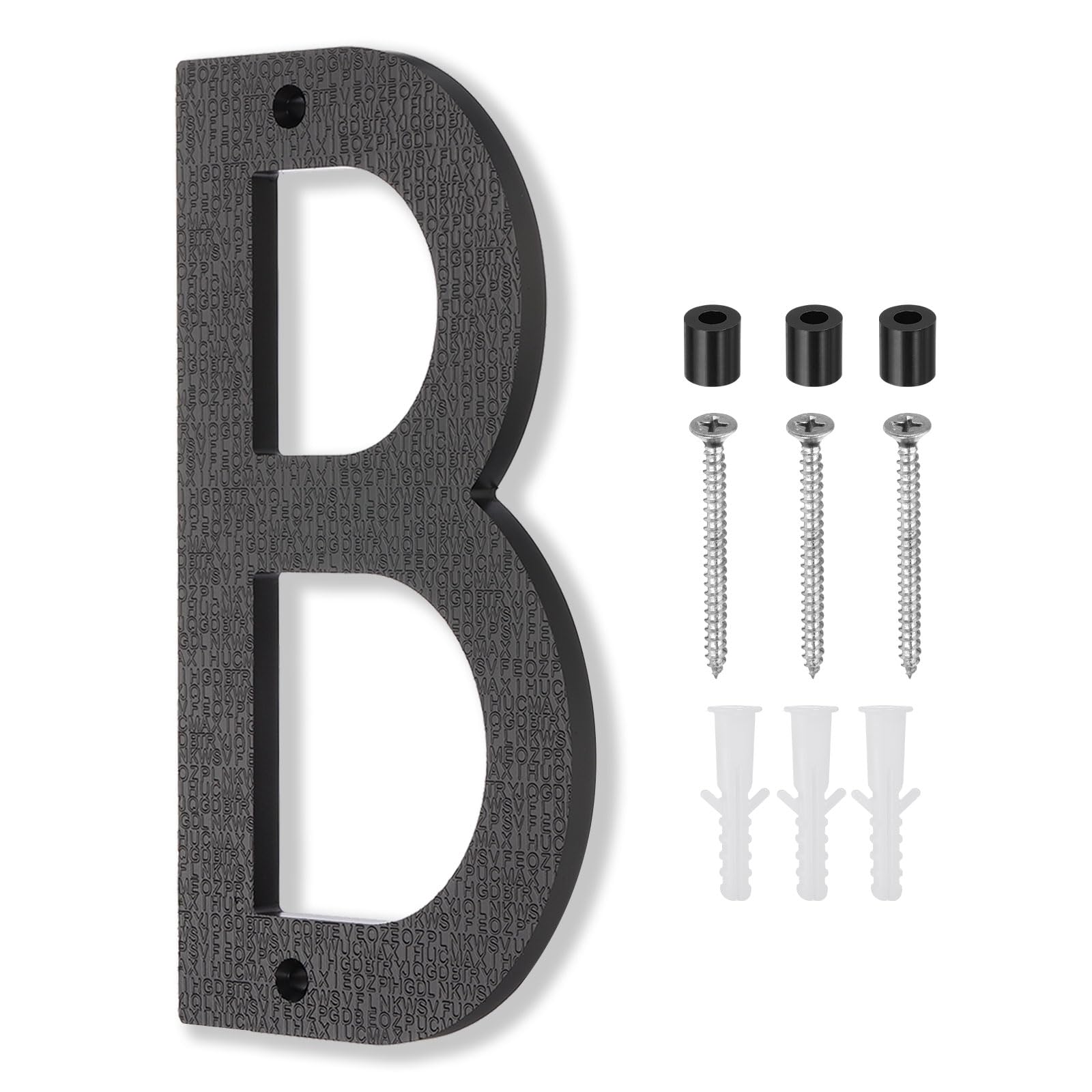 PATIKIL 10 Inch House Number, House Address Numbers Sign Large Floating Modern with Screws for Outside Door Wall Street, Black, B — image 1