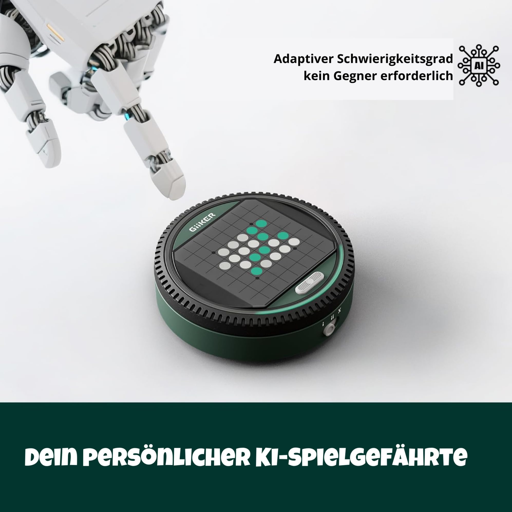 GiiKER Super Reversi - Slim LED Brettspiel 8x8 | Reversi/Othello Strategie Game | Solo AI + 2 Spieler | 500 Herausforderungslevels | Ab 6 Jahren