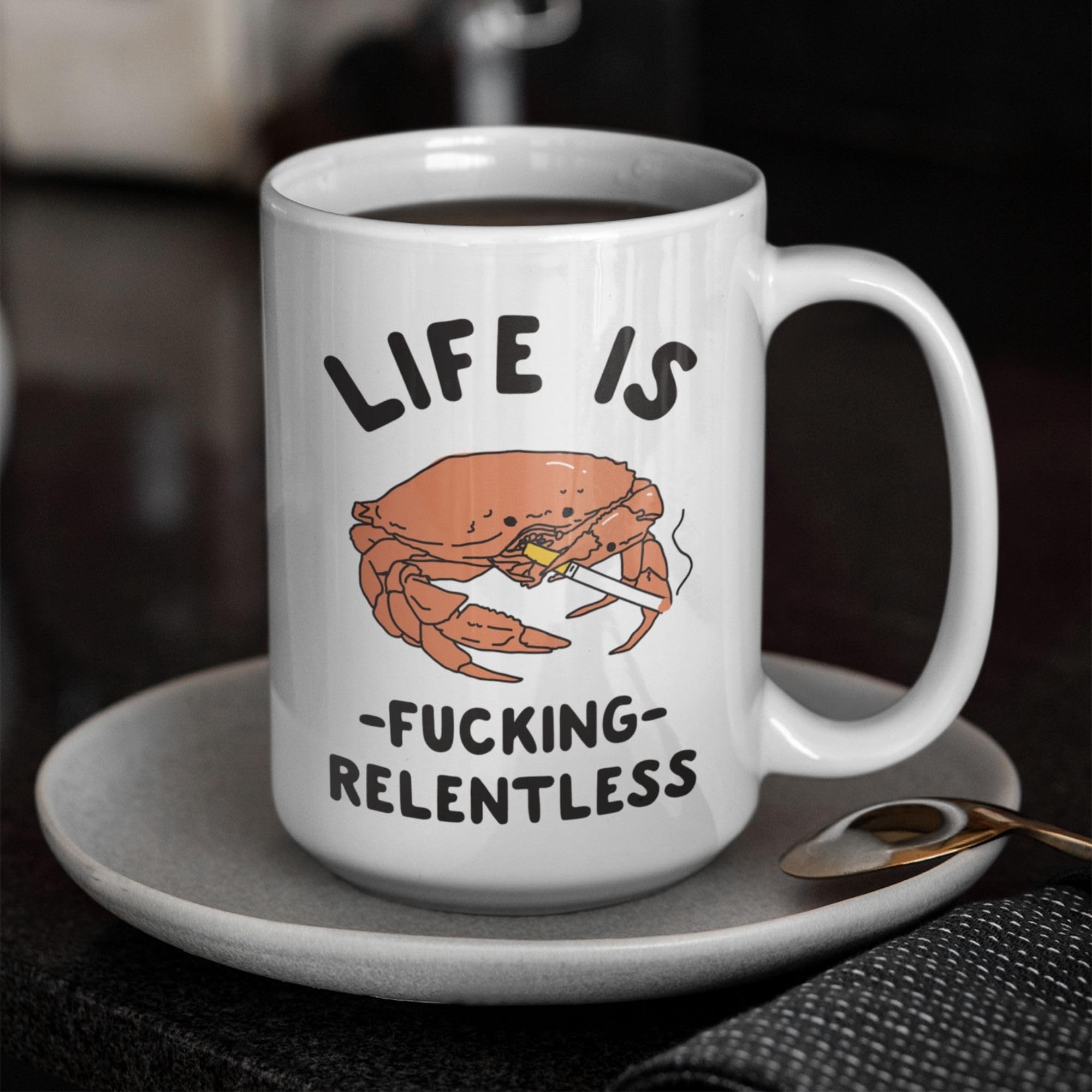 DECRZPB Taza De Café De Cerámica Hecha A Mano Cangrejo 3D Dibujos Animados Animales Tridimensionales Taza De Té Cerámica Taza De Café Regalo Para La Oficina Y El Hogar