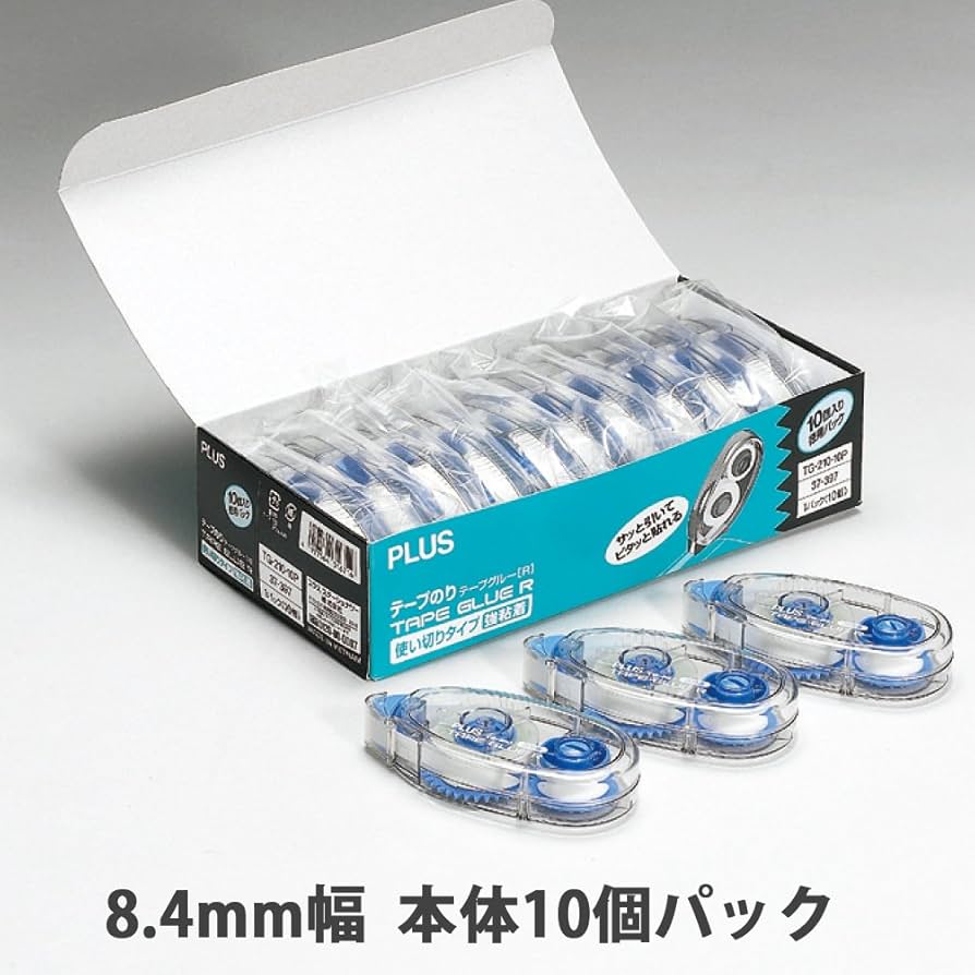 Amazon | プラス テープのり テープグルーR 8.4mm×10m 10個入 37