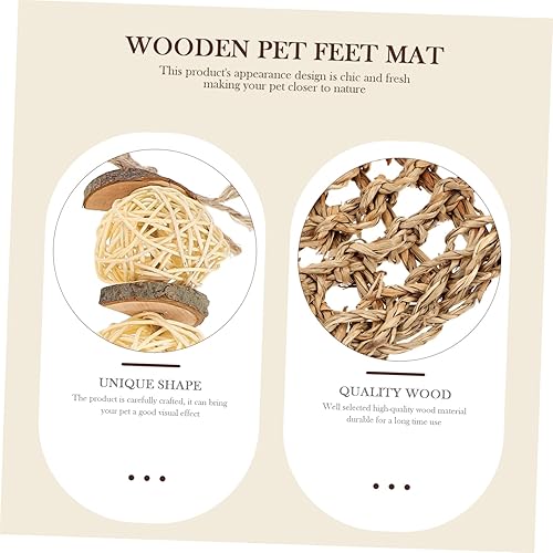 Miniatura 8 de Placa de molienda para el cuidado de los dientes de conejo, tablero de madera, jerbos de actividad, juguetes para pequeños bichos, tapete de conejo