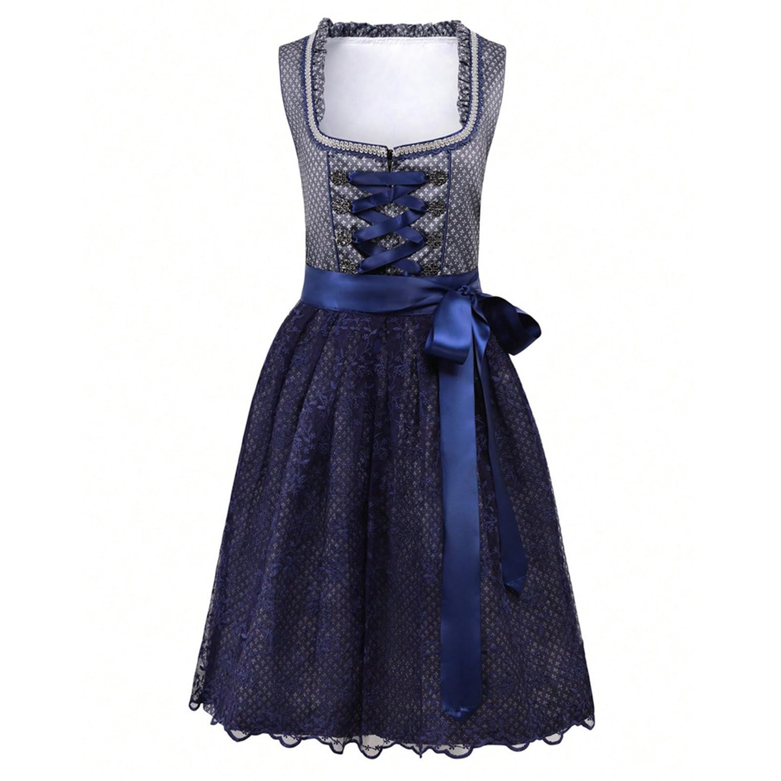 Dirndl Damen Lang Trachtenrock Diendl Dirndelkleider Mit Bluse Kleid Große Größen Midi Schürze Dirndel Maxi Samt Für 'Dirndl Samtdirndl Oktoberfest Outfit Pink