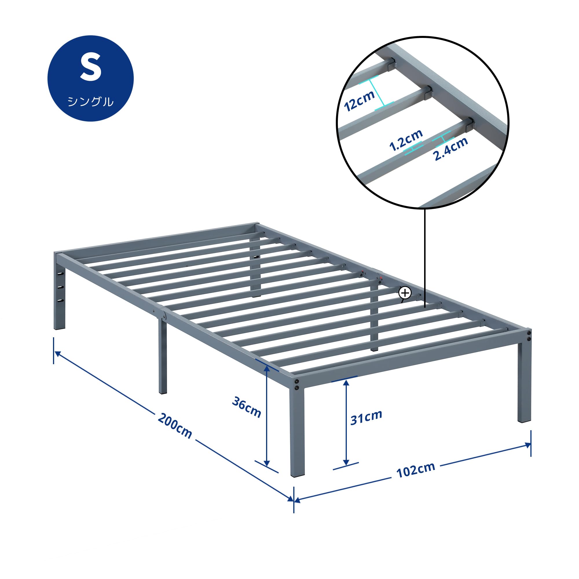 Amazon｜オリースリープ(Olee Sleep) メタル/スチールベッド