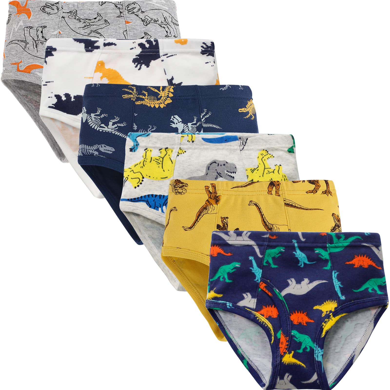 ZHTEAPR Kids Little Boys Boxer Briefs Underwear 100 Cotton Soft Panties Cartoon Big Boys Undies 2-10 Years Pack