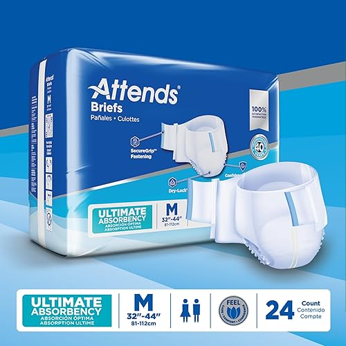 Vista 21 de Attends Confidence - Calzoncillos desechables SmartCool para adultos, regular, cintura de 44 a 56 pulgadas, cierre de pestaña SecureGrip, máxima