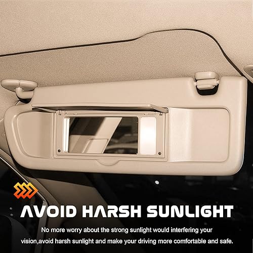 Miniatura 6 de Reemplazo de visera parasol para lado izquierdo del conductor compatible con Honda Civic EX LX Sedan SI Coupé 2006 2007 2008 2009 2010 2011