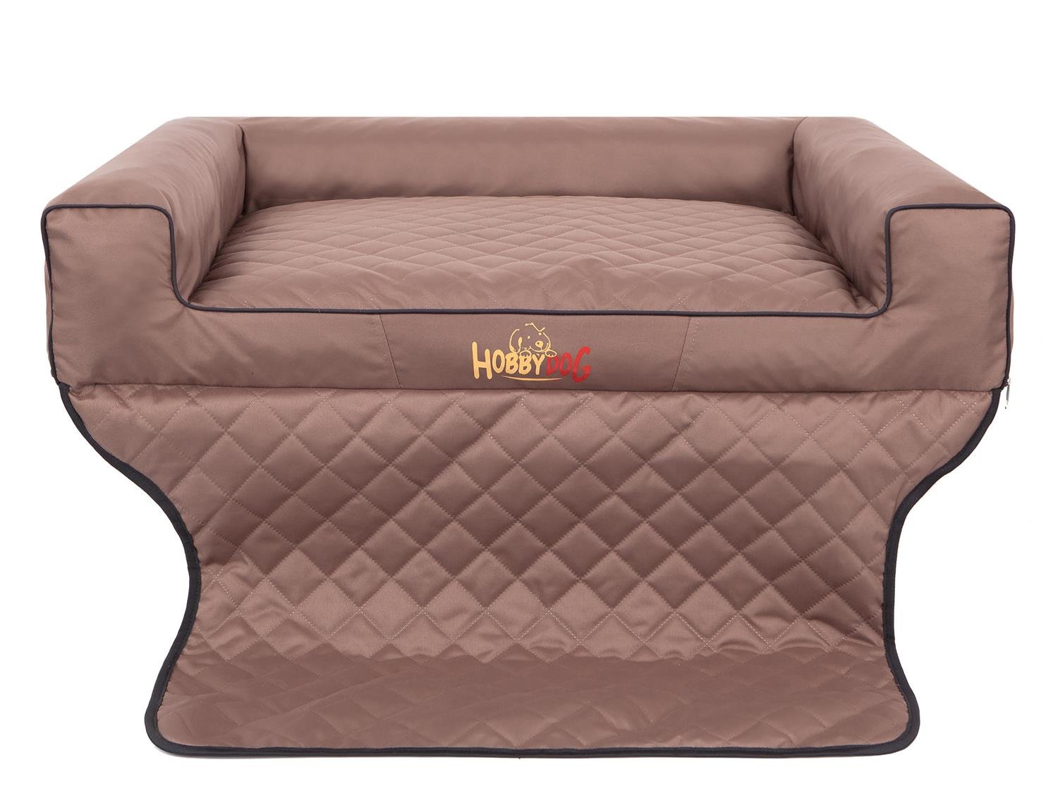 DOGGY Hobbydog XXL Hundebett Medico Lux – Orthopädische Viscomatte, 120x80 Cm, Kunstleder Braun-beige