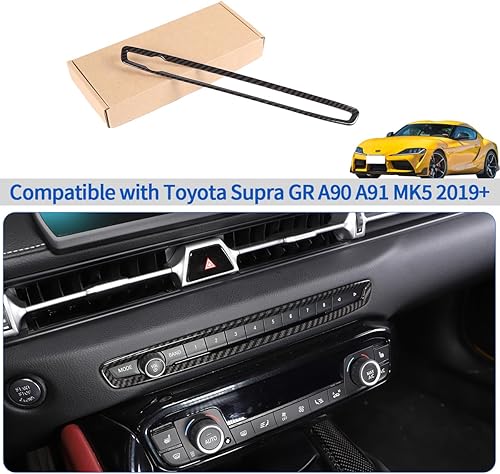 Miniatura 7 de Marco de perilla de volumen de consola central para Toyota Supra GR A90 A91 MK5 2019-2024, marco decorativo de perilla de interruptor de volumen
