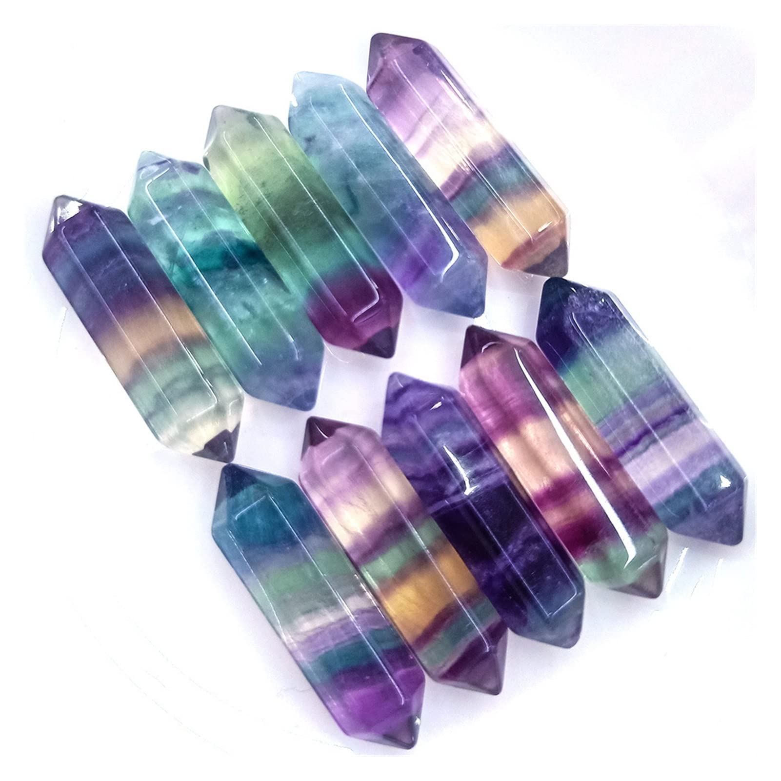 Pierre brute naturelle de fluorite : colonne hexagonale idéale pour offrir aux créateurs - 6