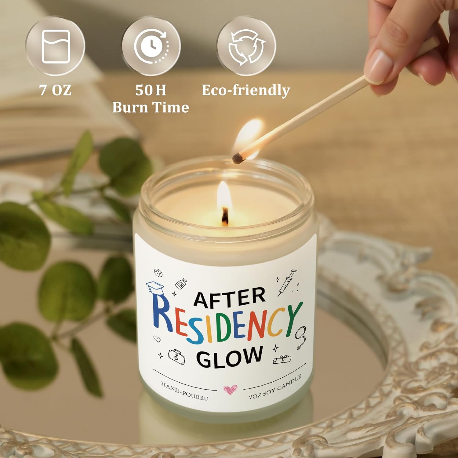 Doctor Gifts for Women Men, Funny Graduation Gifts for Doctor, Medical School Students, Medical School Graduation Decorations, White Coat Ceremony Candle Gift for Future Doctors, Med Students - Image 6