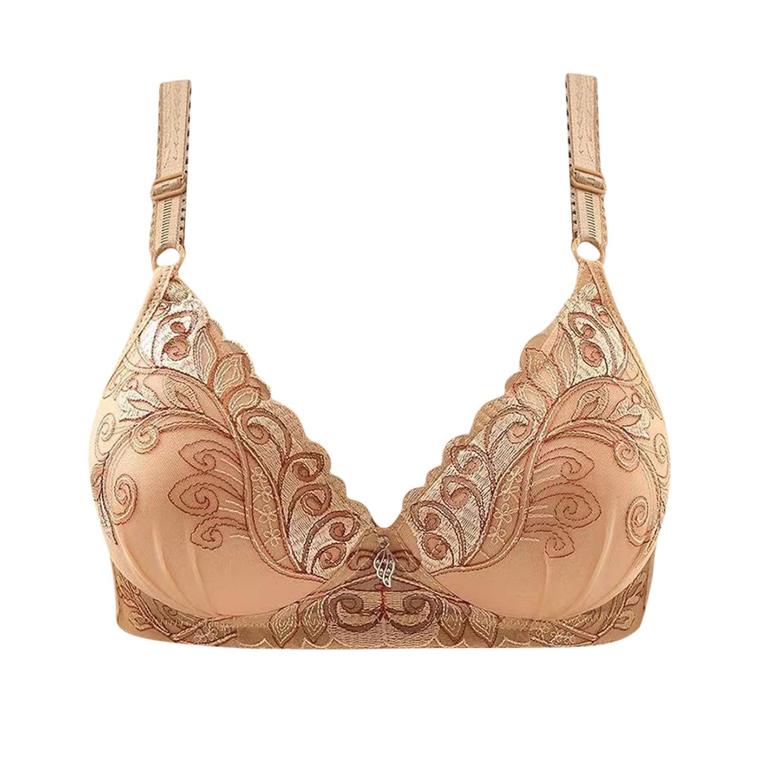 Womens Wireless Bras with Support and Lift No Underwire Minimizer Bras Full Coverage Comfortable Back Fat Smoothing Bra
