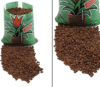 Arcilla expandida, bolas de color marrón, 10 litros de material de relleno de hidrotono, para maceteros