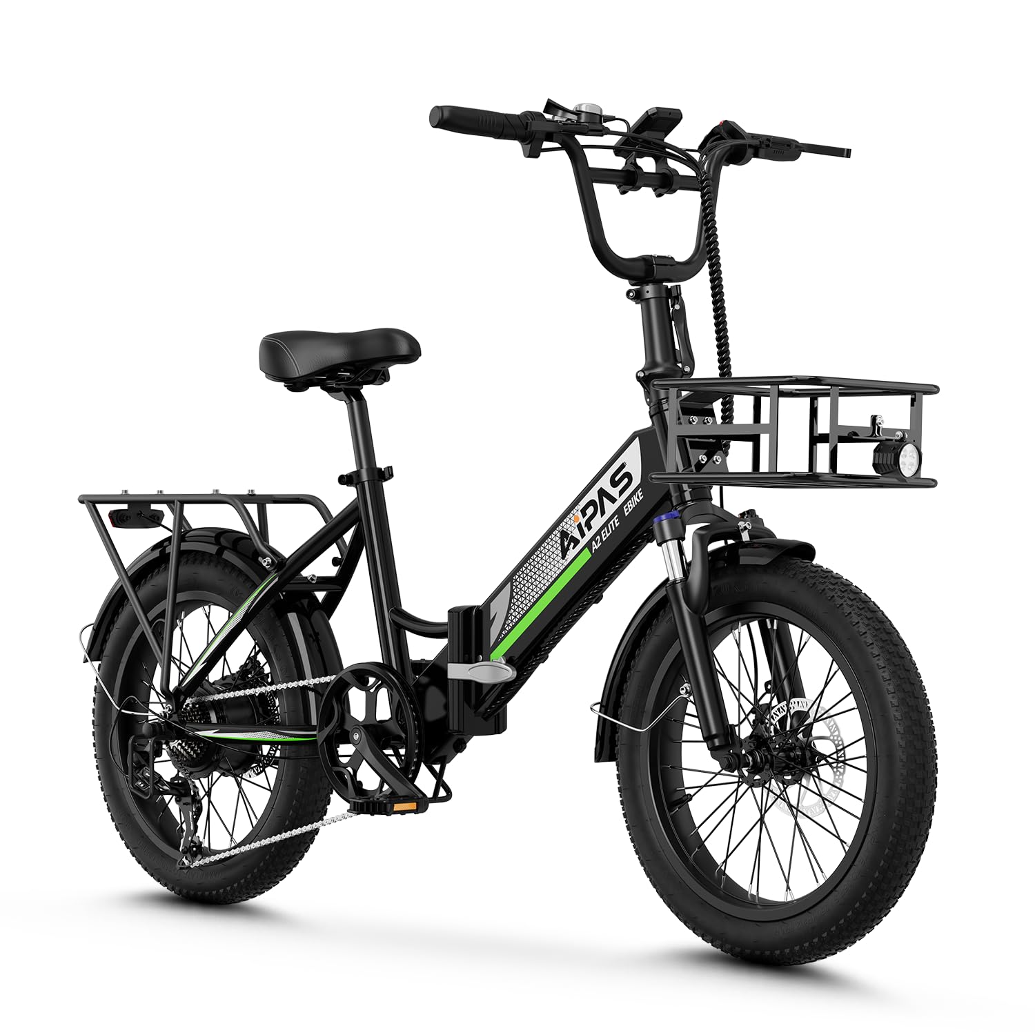 Aipas A2/A4 Folding Electric Bike for Adults, 20' Fat Tire Step-Through Ebike