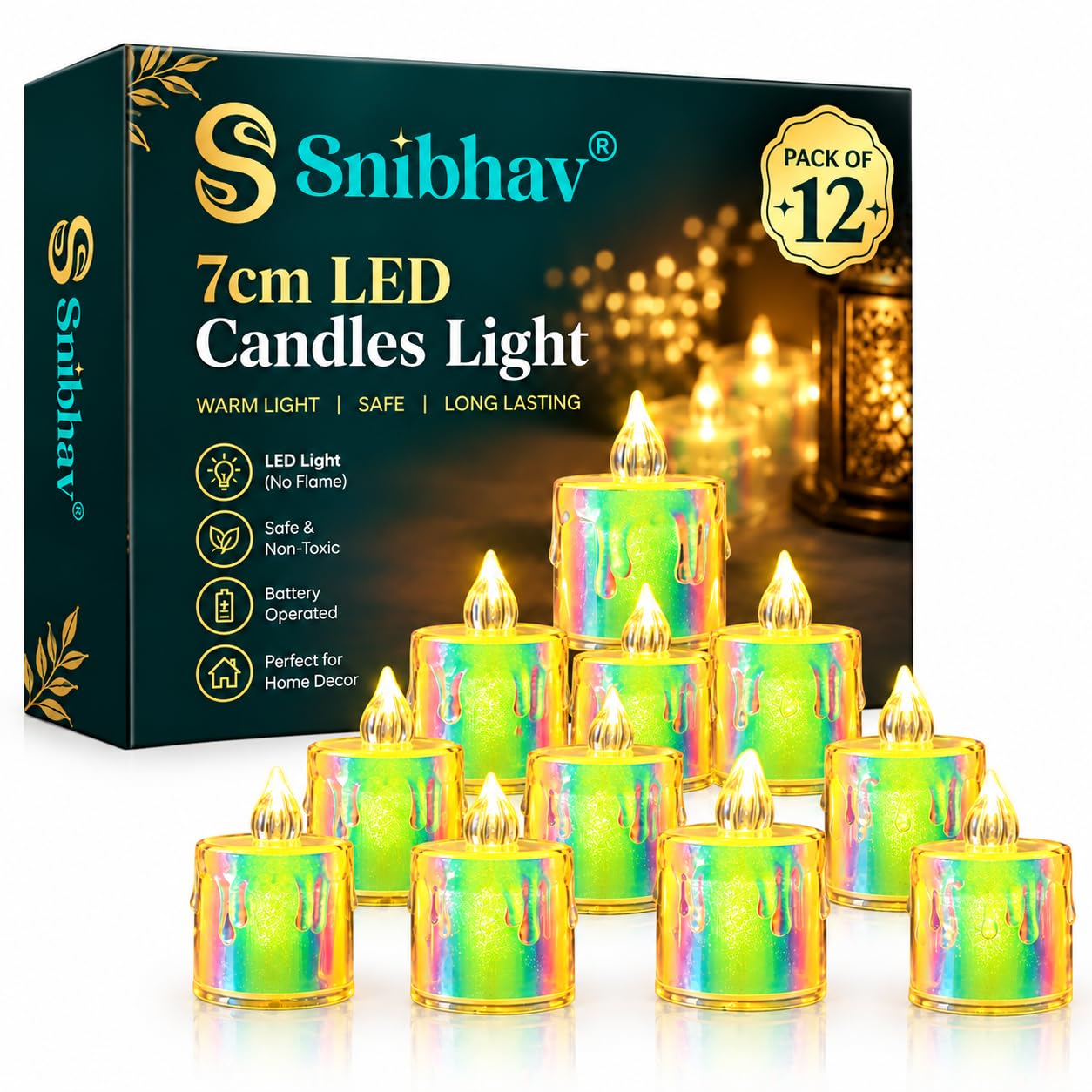 LED Tea Lights - Warm White Set of 12 -17