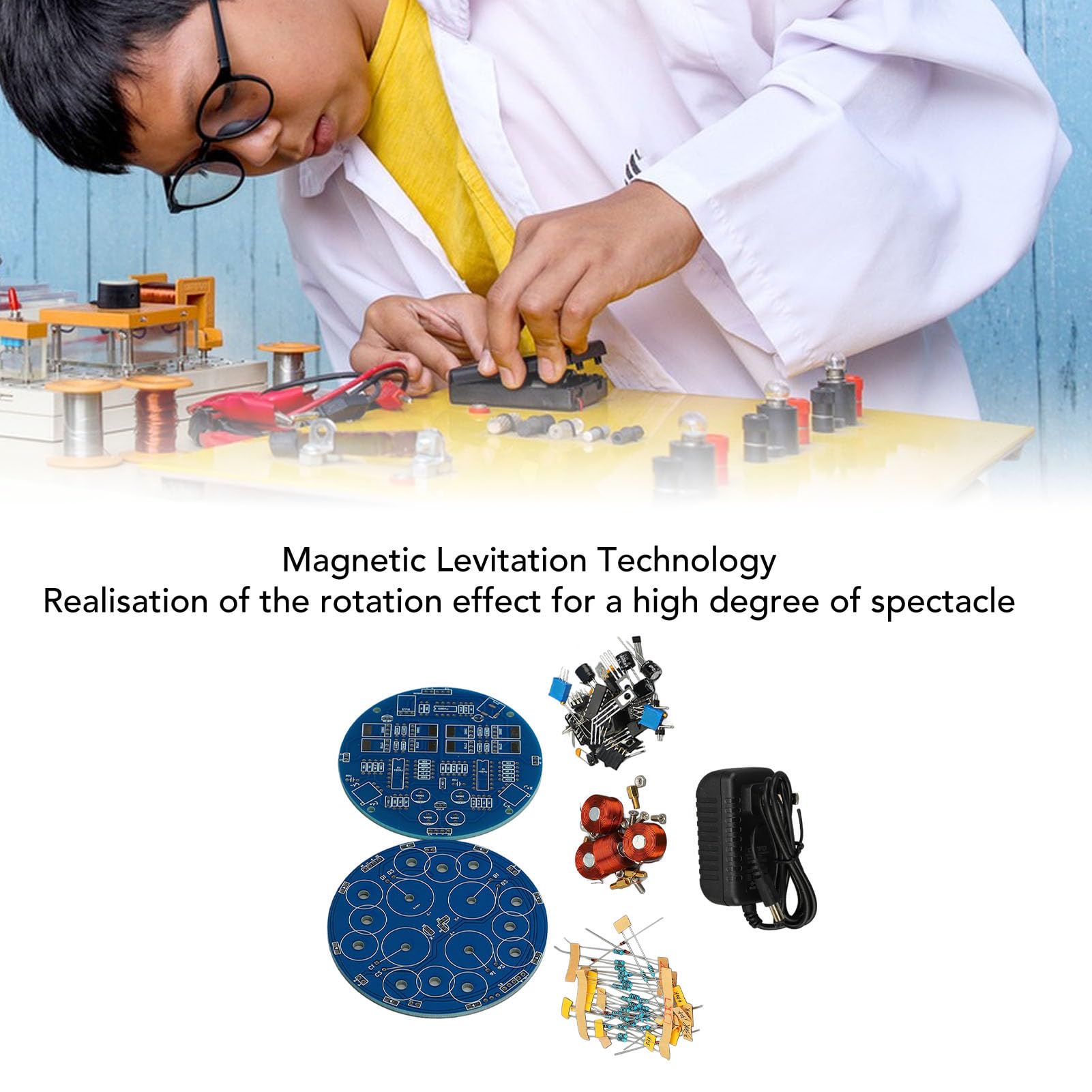 Kit de módulo de levitación magnética, núcleo de máquina de levitación de alta estabilidad con kit de soldadura para laboratorio escolar en casa