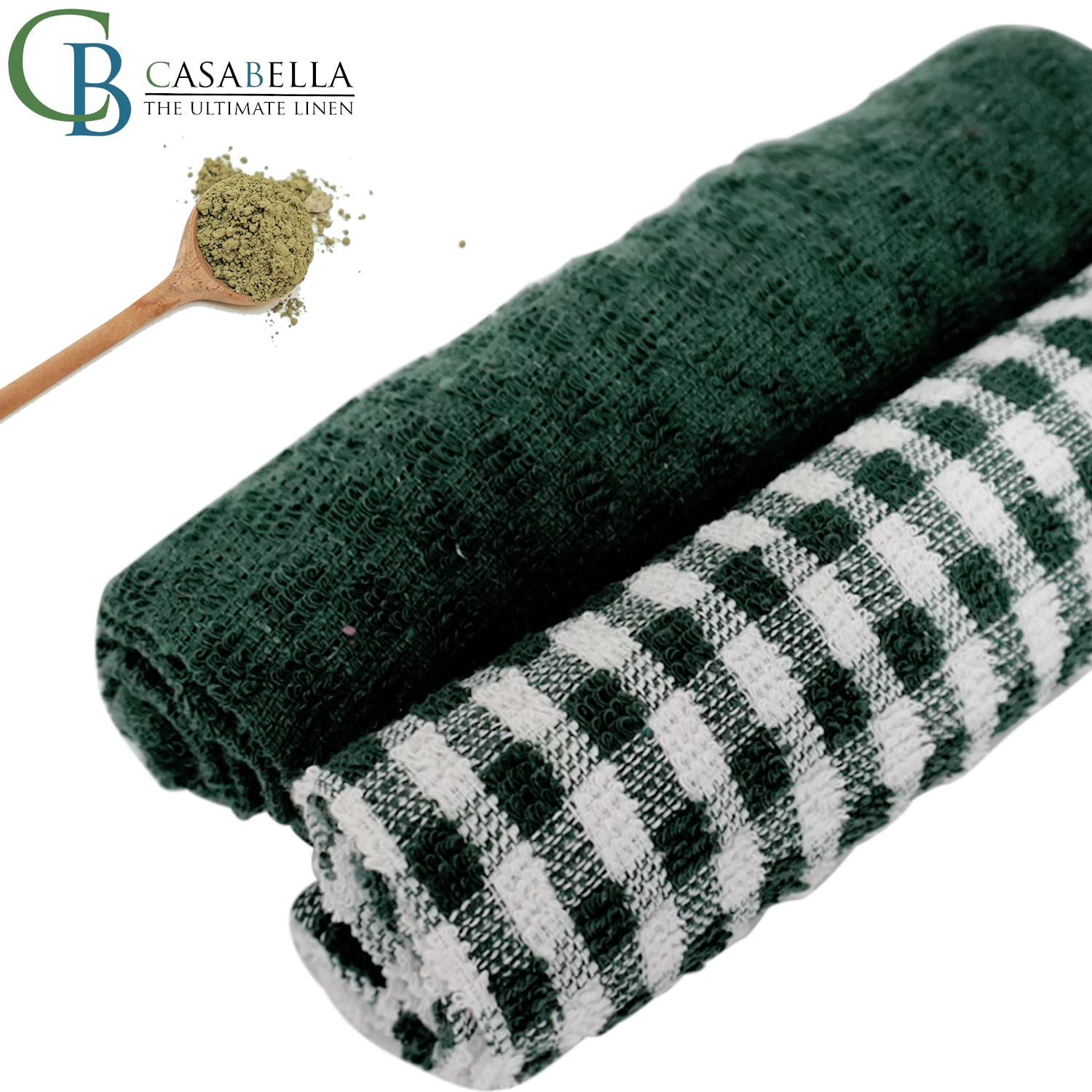 Casabella Geschirrtuch-Set, 6 Stück Aus Frottee-Baumwolle – Superweich, Hochsaugfähig Für Küche & Bar