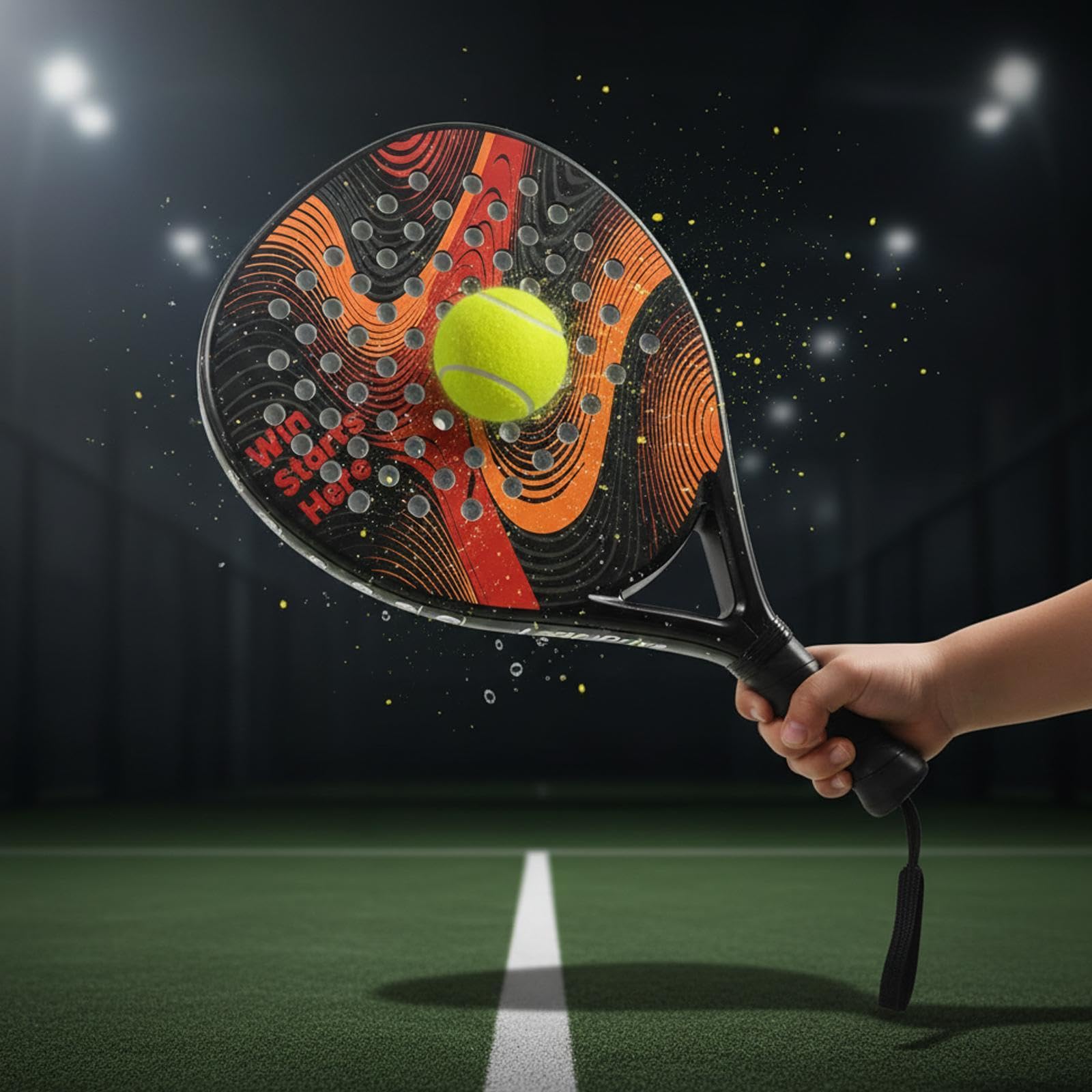Amagogo Padel-Schläger – Komfortables Geschenk für Anfänger – Trainingszubehör mit Stoßdämpfung für Outdoor-Spiele, Sportaktivitäten und Garten