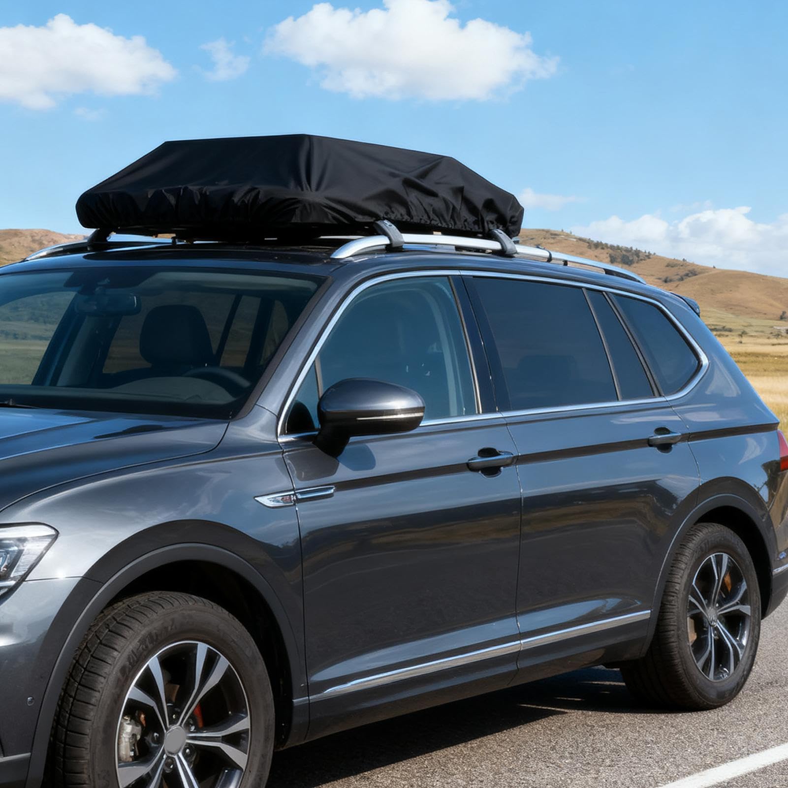 Housse imperméable pour porte-bagages de toit de voiture – Protection imperméable pour housse de bagages – Protection de charge sur le toit | pour camping, voyage, véhicule automobile, voiture, SUV