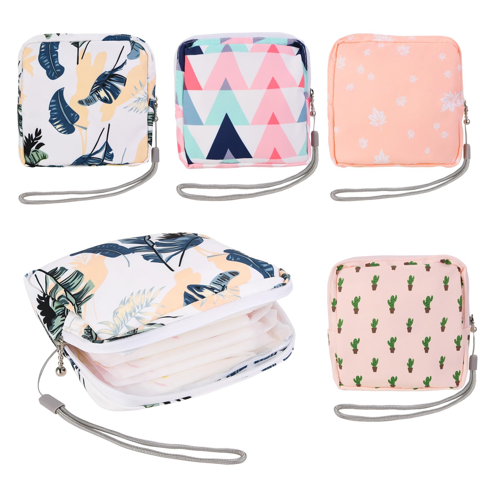 4Pcs Sanitary Napkin Storage Bag, Small Menstrual Period Bag Period Pouch Waterproof ,Tampon Organizer Pouch Tampon Pad Holder for Purse, Pad Bag Feminine Care First Period for Teen Girls School