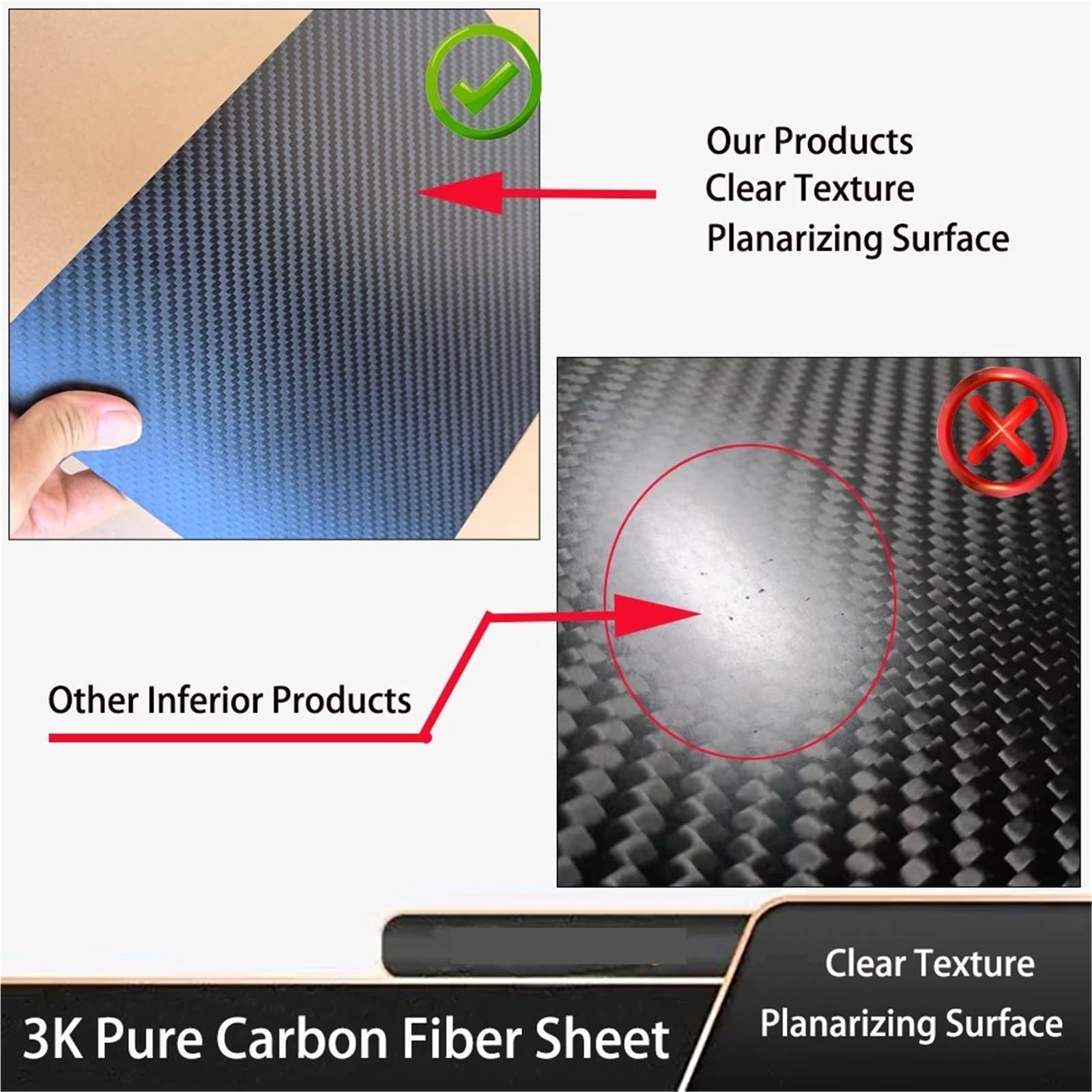 1 foglio in fibra di carbonio opaca twill 3K da 245x395 mm - pannello in materiale resistente agli urti (0,5 mm-5 mm di spessore)(4.0mm Twill Matte)