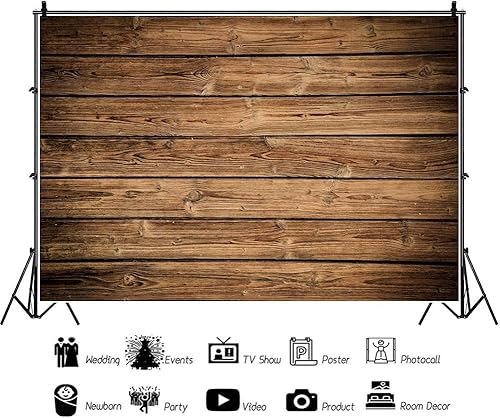 Miniatura 2 de Telón de fondo de madera de 7 x 5 pies para sesión de fotos, telón de fondo de madera para fiestas, telón de fondo de madera para fotografía, baby