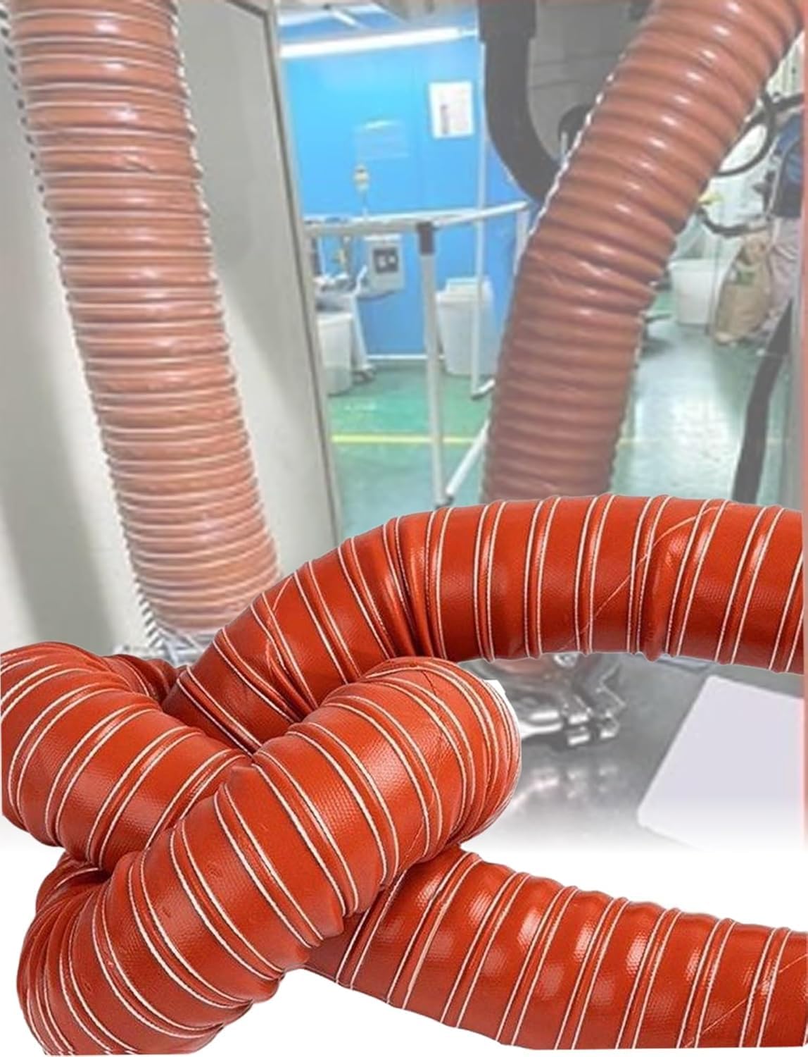 K3mq9rw Id 80Mm/3.2In Soft And Tangle-Free Silicone Exhaust Hose, Suitable For Automotive Heating Systems And Industrial Exhaust Extraction(300Cm/118.1In)