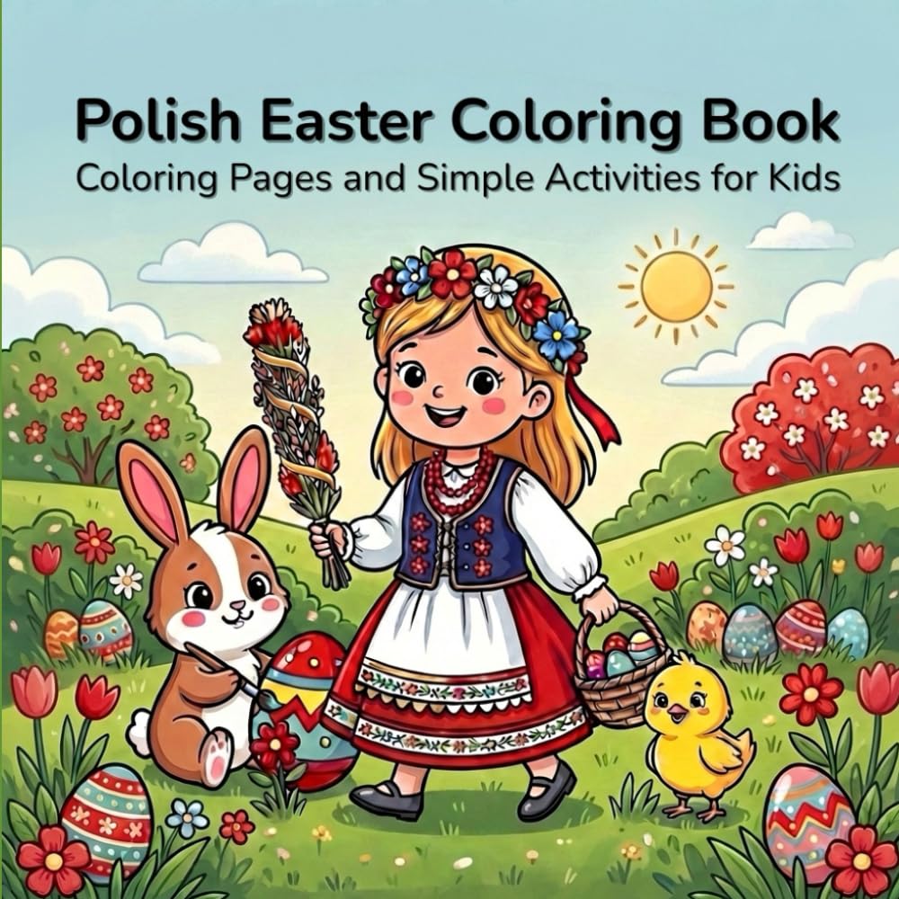 Polish Easter Coloring Book: Coloring Pages and Simple Activities for Kids