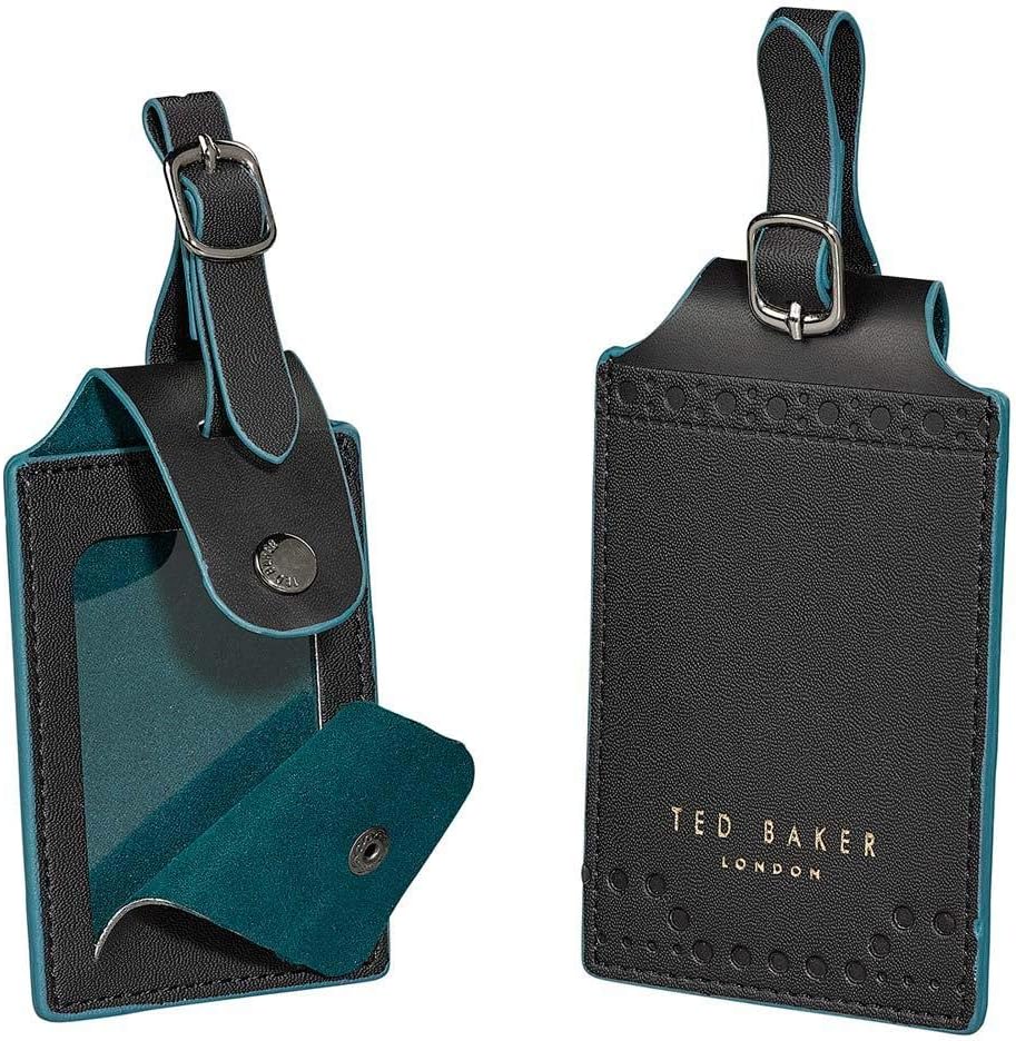 Ted Baker Set of 2 Black Brogue Luggage Tag, 15 cm, Monkian Amazon.co