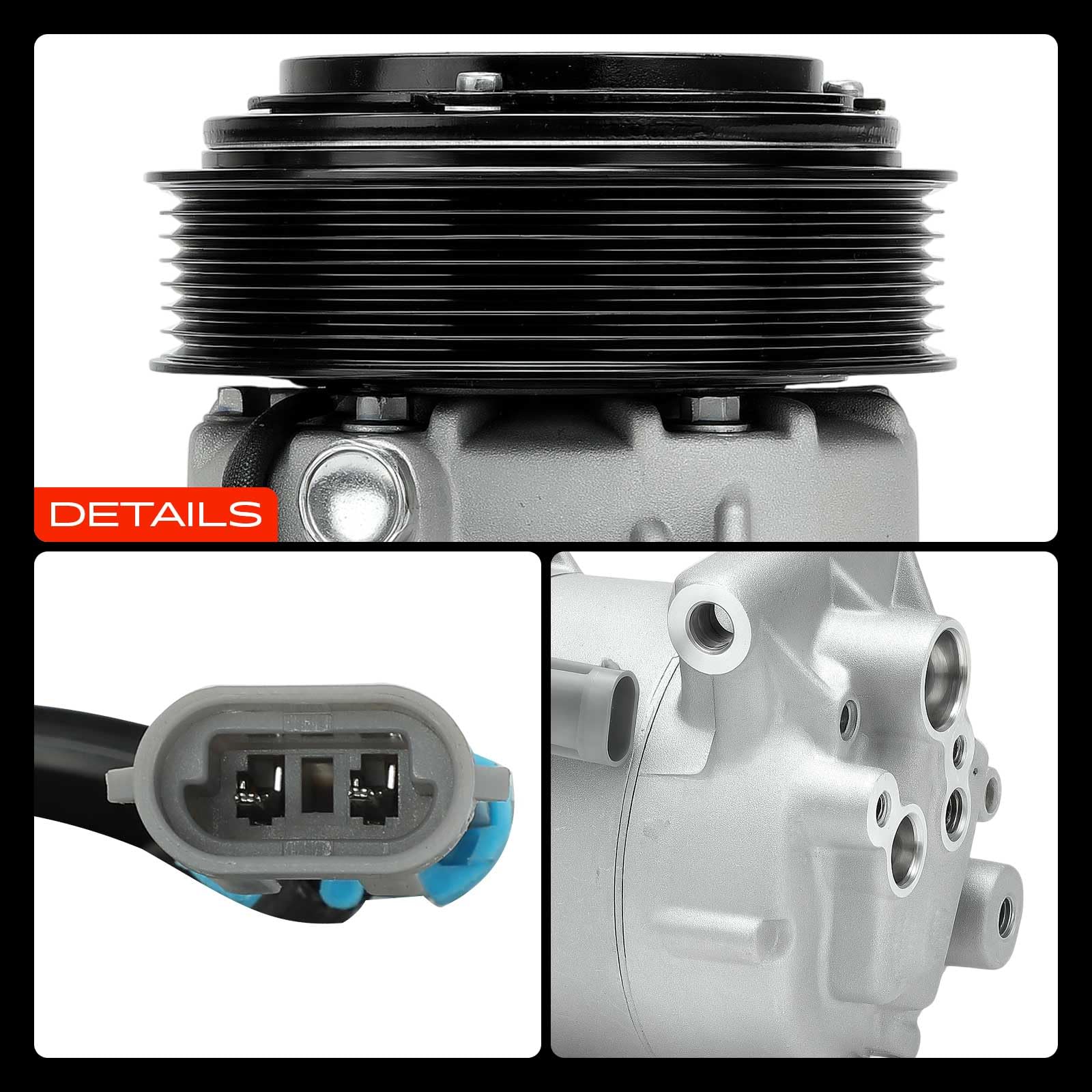 Frankberg Compresor de aire acondicionado con embrague Compatible con M.e.g.a.n.e II BM0/1 CM0/1 M.e.g.a.n.e II Coupé-Cabriolet EM0/1 Scénic II JM0/1 Replace# 8200457418incl. aceite premezclado