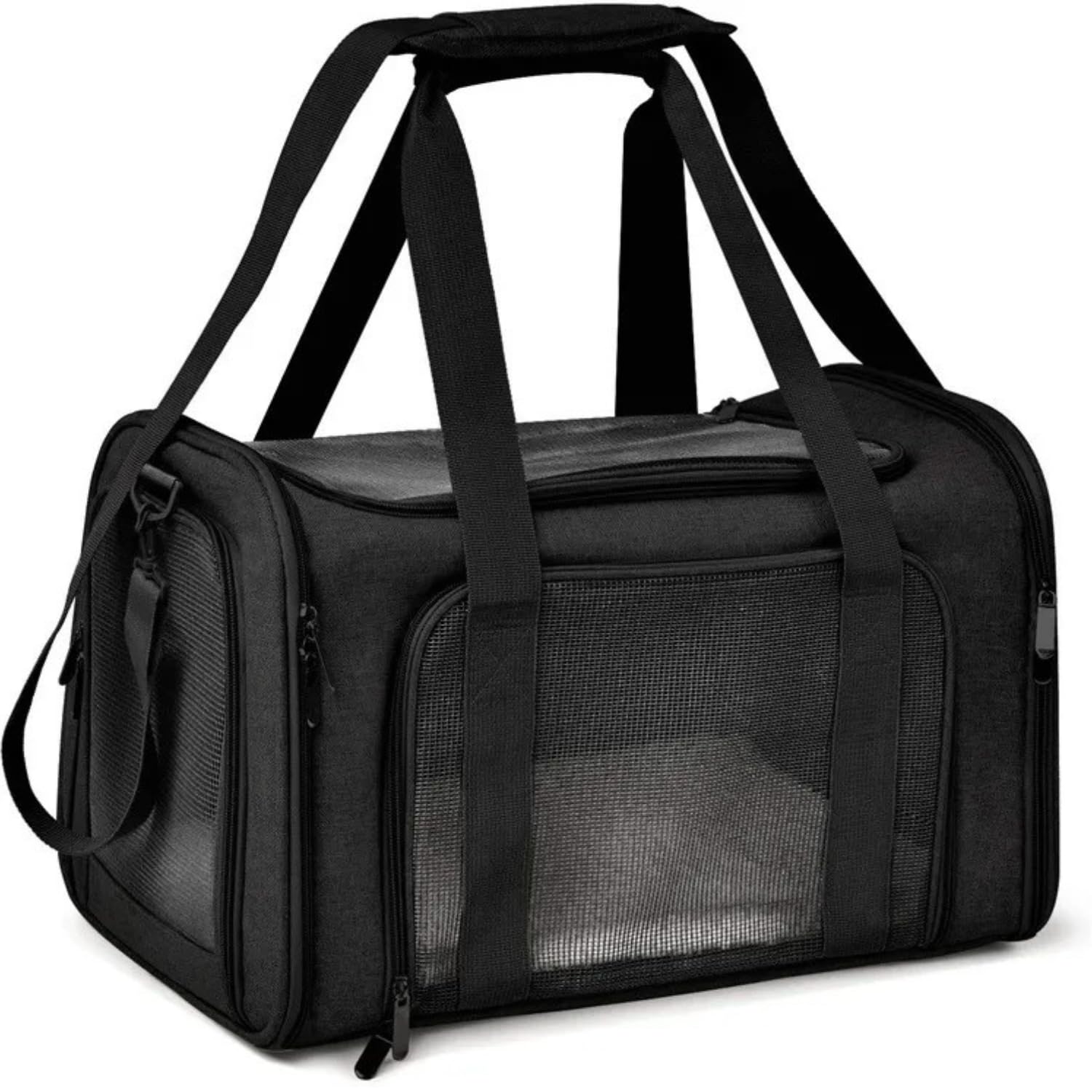 PetBuds Pet Carrier Bag, Soft Sided Foldable Cat/Dog/Pet Carrier Bag With Shoulder Strap & Multi-Layer Removable Mat