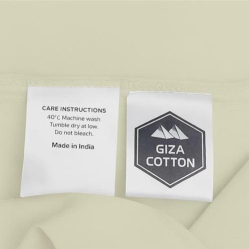 Miniatura 5 de MyGiza Sheets, Juego de sábanas 100% de algodón egipcio Giza, tamaño individual XL, para colchones de hasta 18 pulgadas de profundidad (4 piezas) a