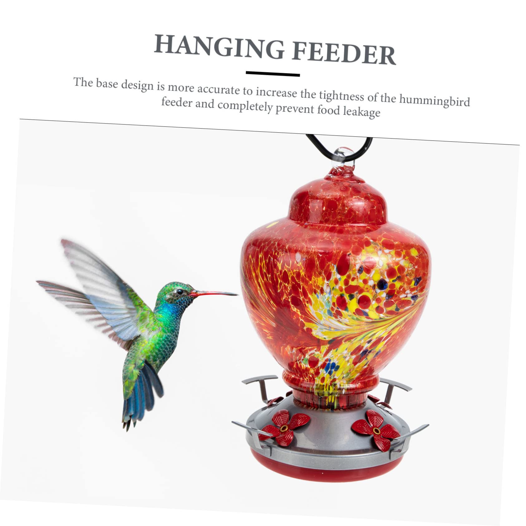 TOYANDONA Hängefutterspender Für Vögel Aus Glas Mit Ansprechender Optik Für Außenbereich Als Futterspender Für Kleine Vögel Wie Kanarienvögel Oder Papageien Als Gartendekor