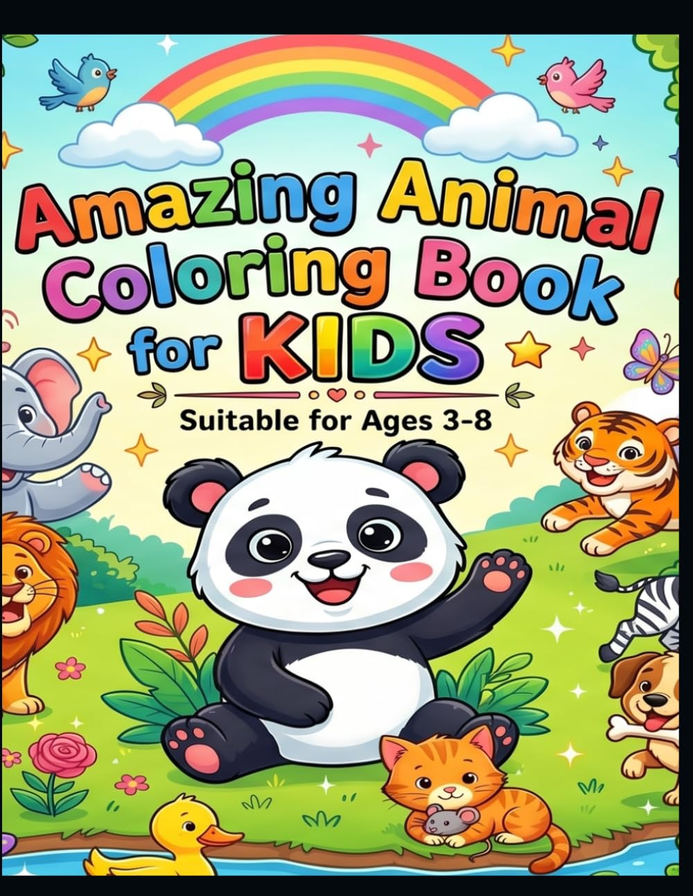 Amazing Animal Coloring Book for Kids: Fun and Easy Coloring Pages for Little Hands (Ages 3–8)